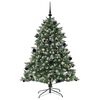 vidaXL Kunstkerstboom met 150 LED Groen 150 cm PVC en Plastic en Staal
