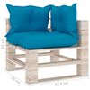 vidaXL 5-delige Loungeset met kussens pallet grenenhout