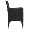 vidaXL 3-delige Bistroset poly rattan en acaciahout zwart