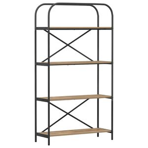 vidaXL Boekenkast 4-laags 80 x 30 x 146 cm Bewerkt hout Artisan Eiken