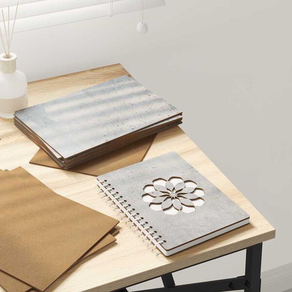 vidaXL Decorpanelen 150 pcs Beton Grijs 15 x 21 x 0.27 cm Bewerkt hout