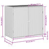 vidaXL Tuinkast 83x45x76 cm poly rattan beige