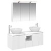 vidaXL Badkamerkastenset 4 pcs Wit Bewerkt hout