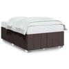 vidaXL Bedframe zonder matras 120x200 cm stof donkerbruin