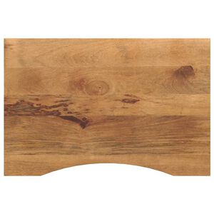 vidaXL Bureaublad met ronding 100x50x2,5 cm massief ruw mangohout