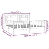 vidaXL Bedframe met hoofdbord massief grenenhout 180x200 cm