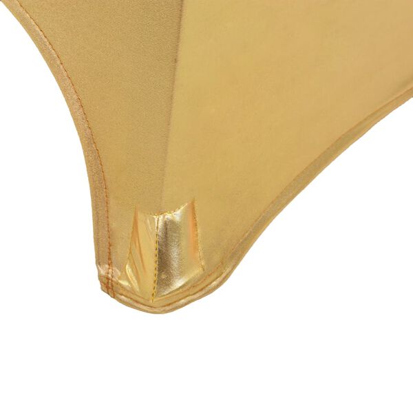 vidaXL 2 st Tafelhoezen stretch 60 cm goud