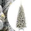 vidaXL Kunstkerstboom Wit 120 cm PVC en Plastic en Staal en PE