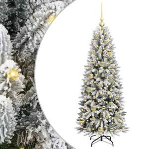 vidaXL Kunstkerstboom Wit 120 cm PVC en Plastic en Staal en PE