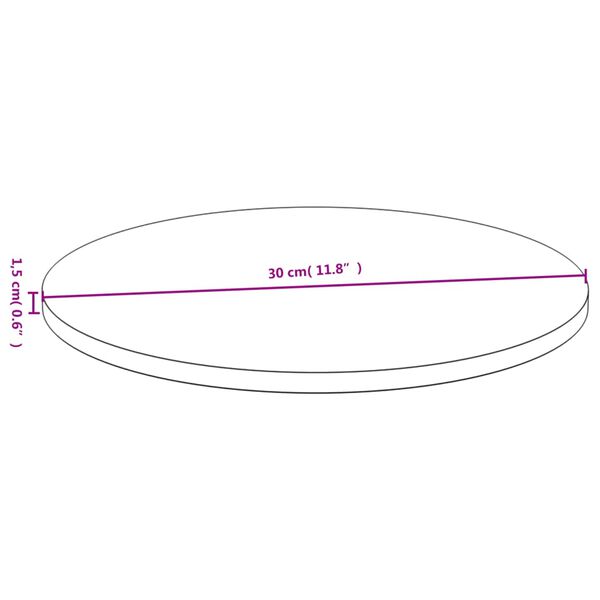 vidaXL Tafelblad &Oslash; 30x1,5 cm bamboe