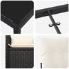 vidaXL Tuin Eetset met kussen 9 pcs Zwart Poly riet