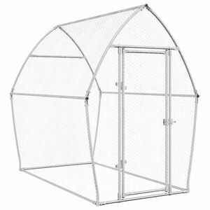 vidaXL Kippenhok 200x105x182 cm gegalvaniseerd staal zilverkleurig