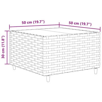 vidaXL 7-delige Loungeset met kussens poly rattan bruin