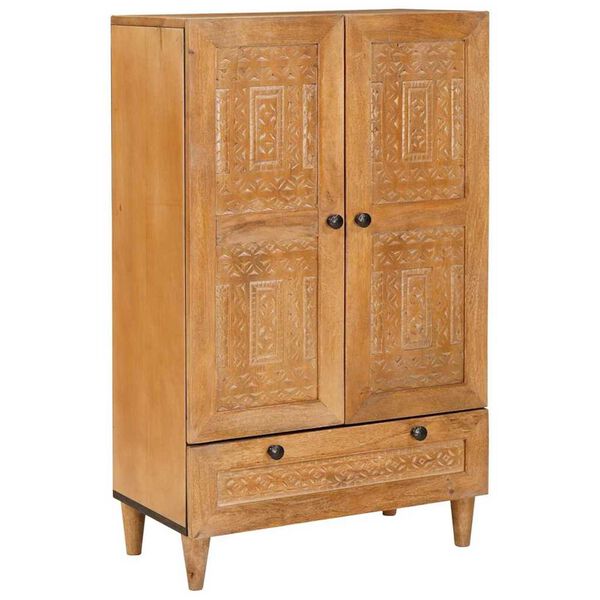 vidaXL Highboard Lichtbruin 60 x 33 x 100 cm massief mangohout