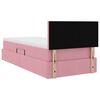 vidaXL Opbergbed met LED met matras met LED Roze 90 x 200 cm Fluweel