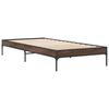vidaXL Bedframe bewerkt hout en metaal bruin eikenkleurig 90x190 cm
