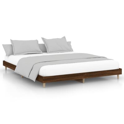 vidaXL Bedframe zonder matras bewerkt hout bruin eikenkleur 140x200 cm