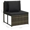 vidaXL 8-delige Loungeset met kussens poly rattan grijs