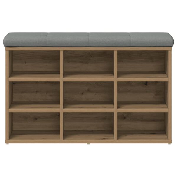 vidaXL Schoenenbank 82x32x50 cm bewerkt hout artisanaal eikenkleur