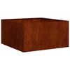 vidaXL Plantenbak roestig 80x80x40 cm weervast staal