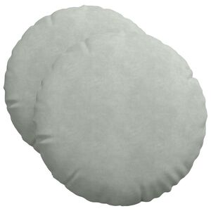 vidaXL Zitkussens 2 st Fluweel Lichtgrijs &Oslash;50 x 19 cm