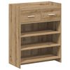 vidaXL Schoenenkast 73,5 x 36 x 92 cm Bewerkt hout Artisanaal eiken