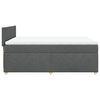 vidaXL Boxspring met matras stof donkergrijs 140x190 cm