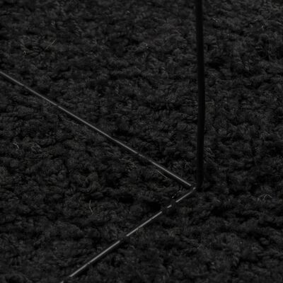 vidaXL Vloerkleed PAMPLONA shaggy hoogpolig modern Ø 80 cm zwart