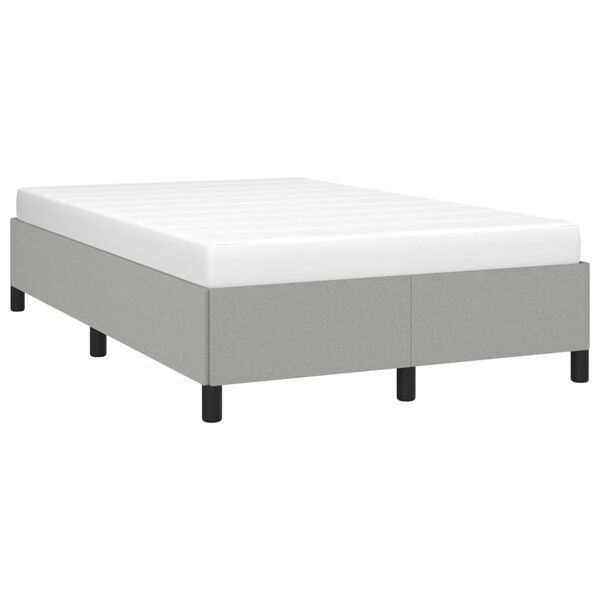 vidaXL Bedframe zonder matras 120x200 cm stof lichtgrijs
