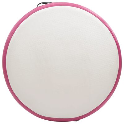vidaXL Gymnastiekmat met pomp opblaasbaar 100x100x10 cm PVC roze