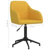 vidaXL Eetkamerstoelen draaibaar 2 st fluweel geel