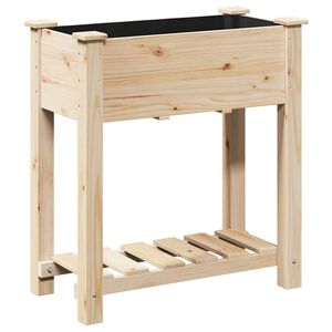 vidaXL Plantenbak Beige 71 x 37 x 76,5 cm Massief Vurenhout