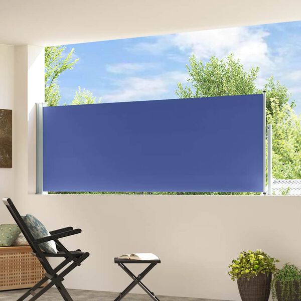 vidaXL Tuinscherm uittrekbaar 100x300 cm blauw