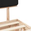 vidaXL Bedframe met Gevoerd Hoofdgedeelte Zwart 80 x 200 cm