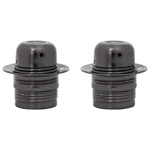 vidaXL Lamphouders 2 st glanzend zwart E27