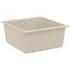 vidaXL Wasbak Beige 430 x 460 mm 80% Kwarts en 20% Hars