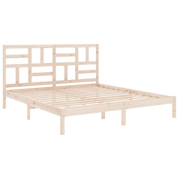 vidaXL Bedframe zonder matras massief hout 180x200 cm