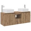 vidaXL Badkamerkastenset 3 st Artisanaal eiken 53 x 35 x 63 cm