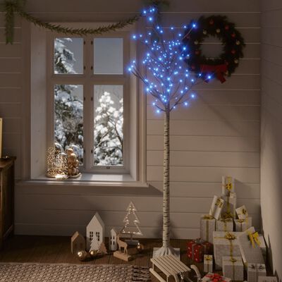 vidaXL Kerstboom wilg met 180 blauwe LED's binnen en buiten 1,8 m