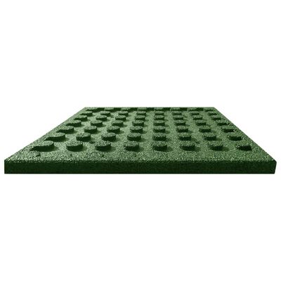 vidaXL Valtegels 18 st 50x50x3 cm rubber groen