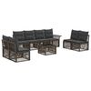 vidaXL Tuinbankenset 9 st Grijs poly rattan