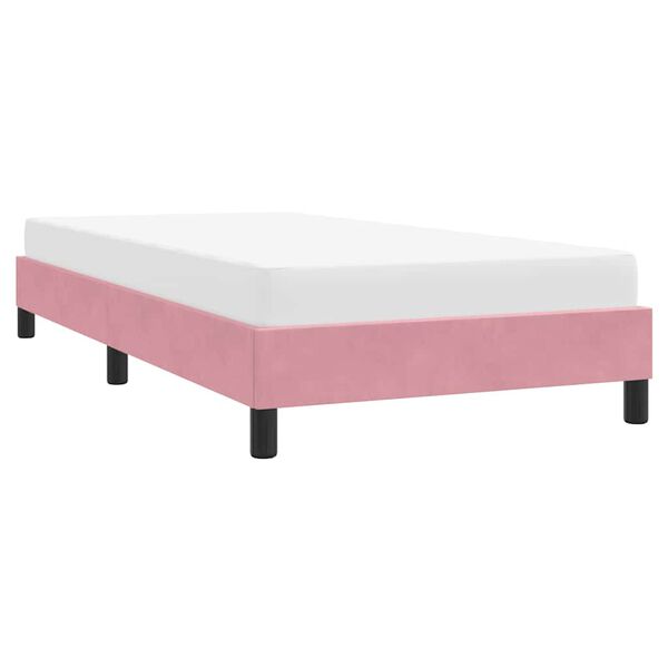vidaXL Bedframe zonder matras 90x210 cm fluweel roze