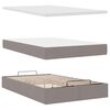 vidaXL Ottoman bed met matras 120x200cm stof taupe
