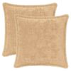 vidaXL Kussensloop 2 st HOUTEN Cr&egrave;mekleurig 45 x 45 cm