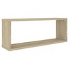 vidaXL Wandschappen kubus 6 st 60x15x23 cm bewerkt hout sonoma eiken