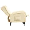 vidaXL Leunstoel fluweel cr&egrave;mekleurig