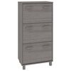 vidaXL Schoenenkast HAMAR 59,5x35x117 cm massief grenenhout lichtgrijs
