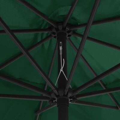 vidaXL Parasol met metalen paal 400 cm groen