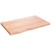 vidaXL Wandschap 80x50x(2-4) cm behandeld massief eikenhout lichtbruin