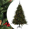vidaXL Kunstkerstboom met kerstbal 210 cm 300 LED's Warmwit